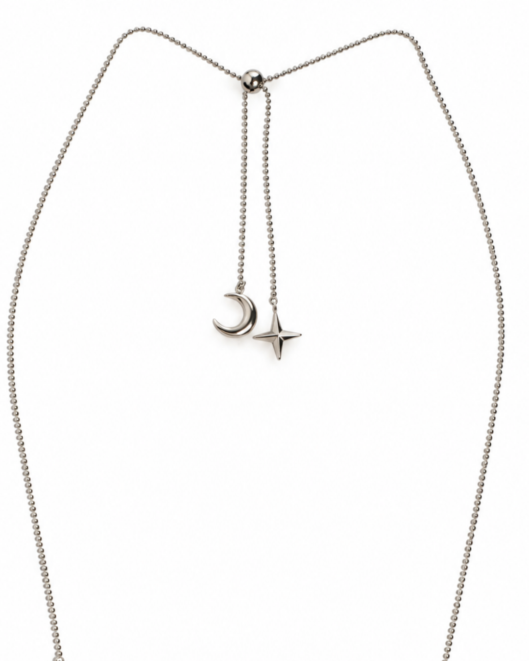 Flirty 316L Stainless Steel Clover Pull Necklace