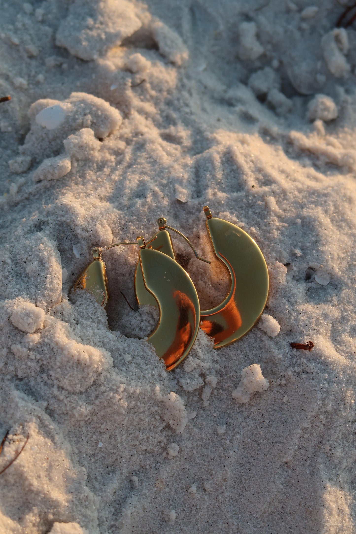 Solara 316L Stainless Steel Gold Hoop Earrings