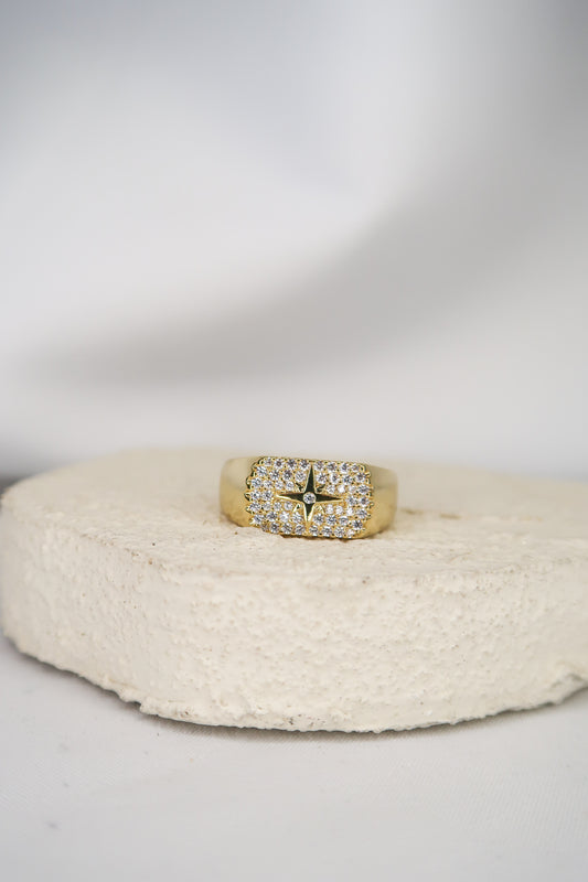 Rebecca Crystal Star Ring 316L Stainless Steel