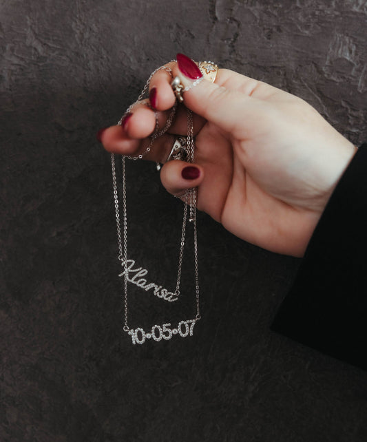 Duchess .925 Sterling Silver Moissanite Personalized Necklace