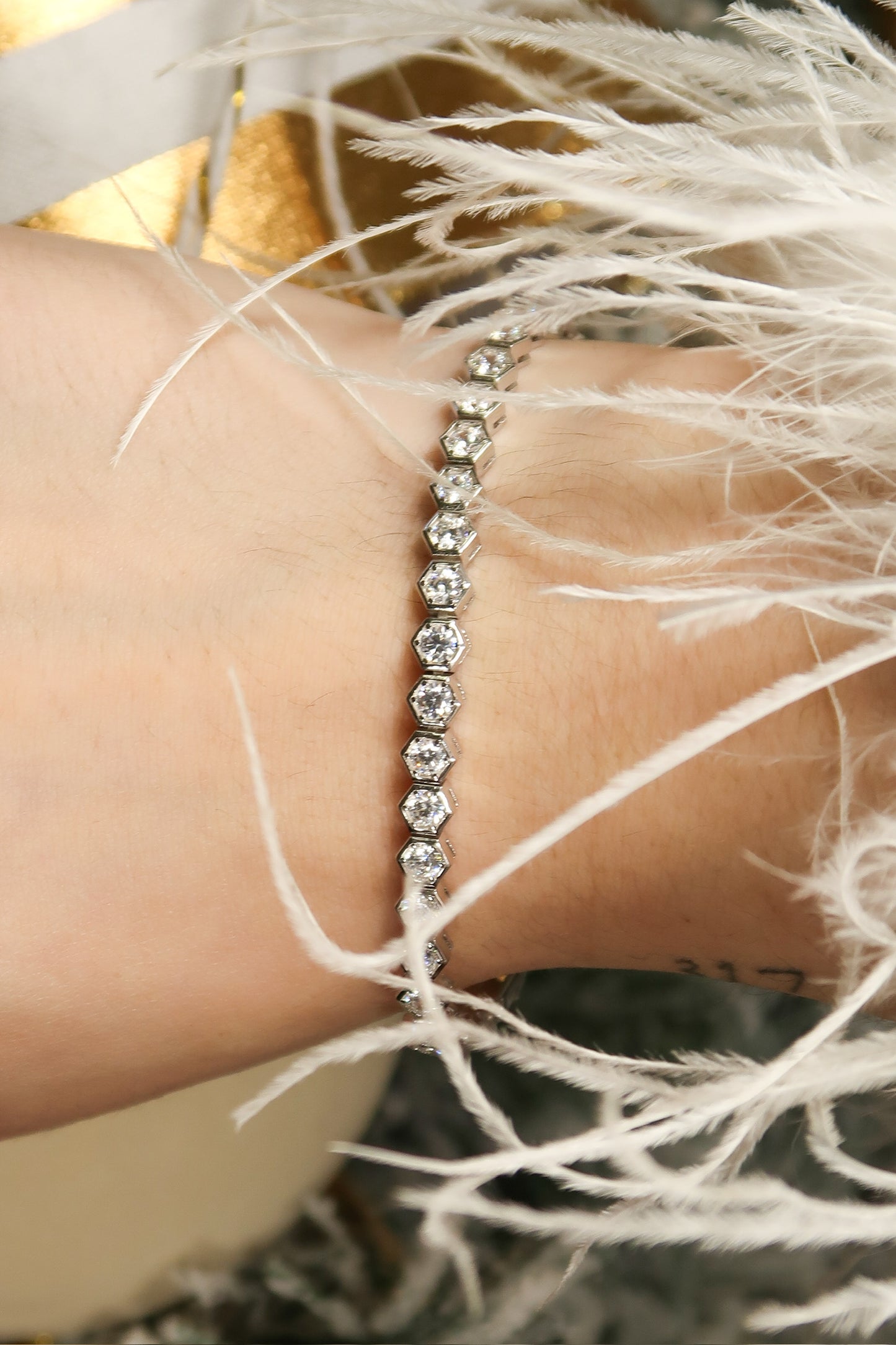 The Legacy .925 Sterling Silver Bezel Tennis Bracelet