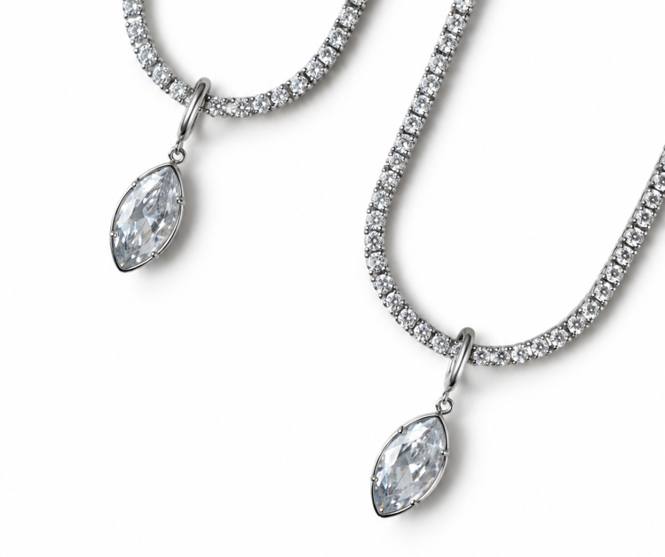 Odette Marquise 12CT Charm Society 3MM Tennis Necklace