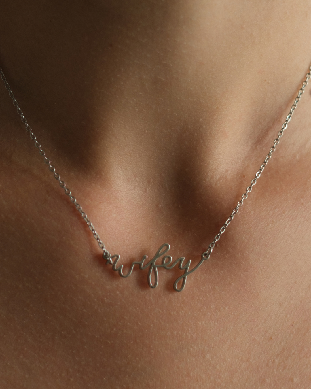 Flame Fatale 316L Wifey Stainless Steel Necklace