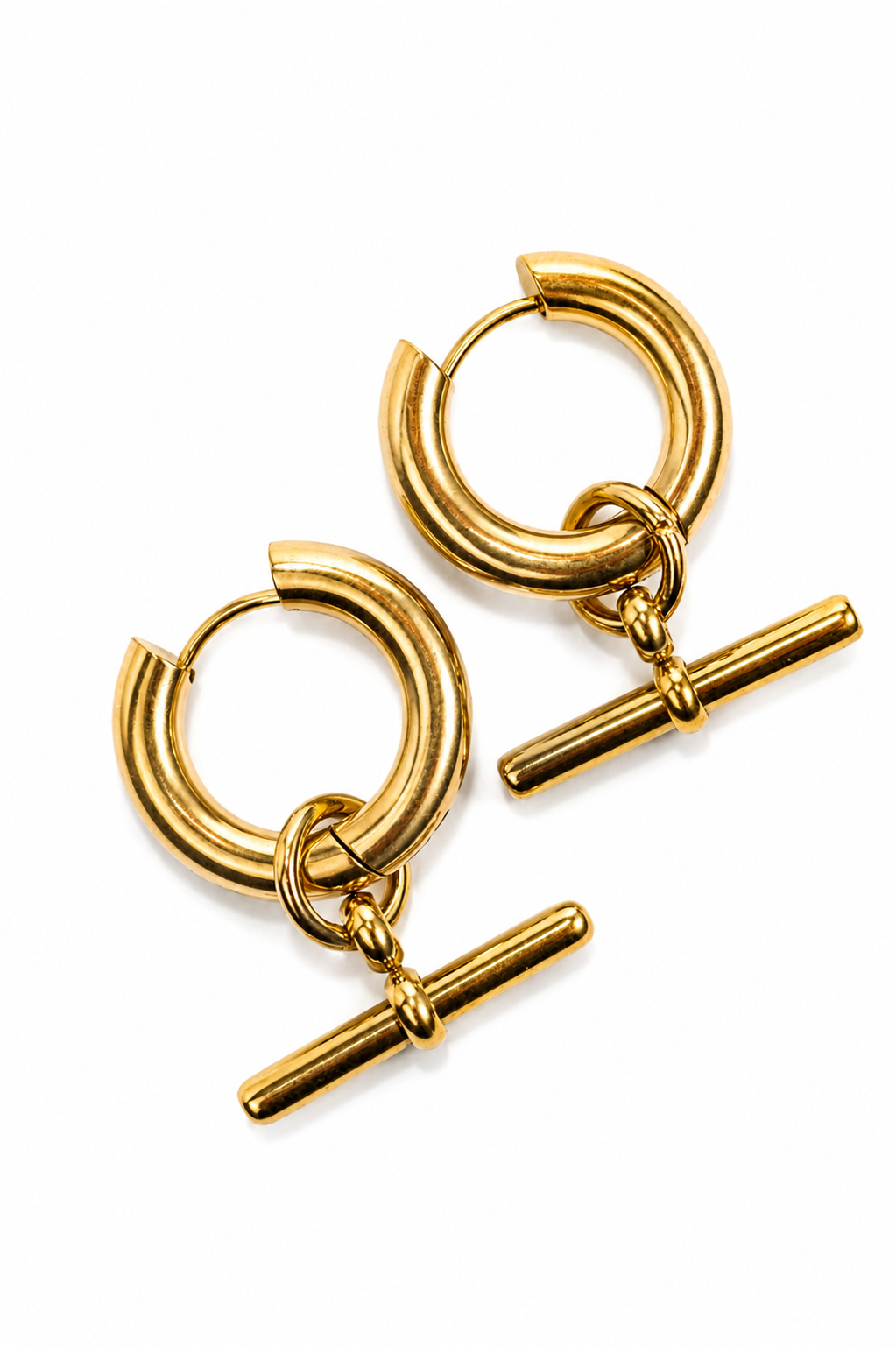 Editor's Pick T-Bar 316L Stainless Steel Necklace + Earrings