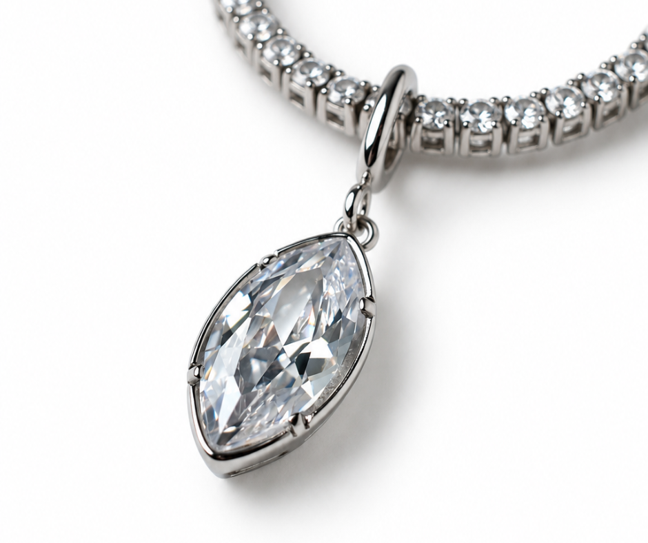 Odette Marquise 12CT Charm Society 3MM Tennis Necklace