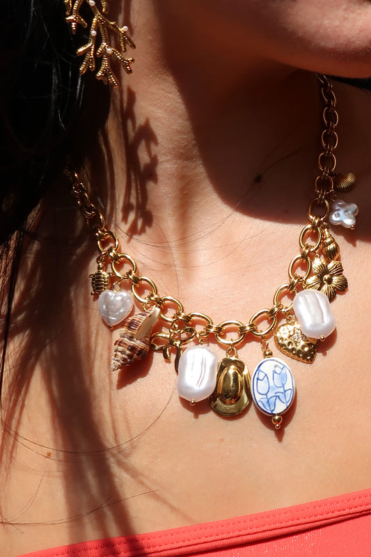 Colombian Charm 316L Stainless Steel Charm Necklace