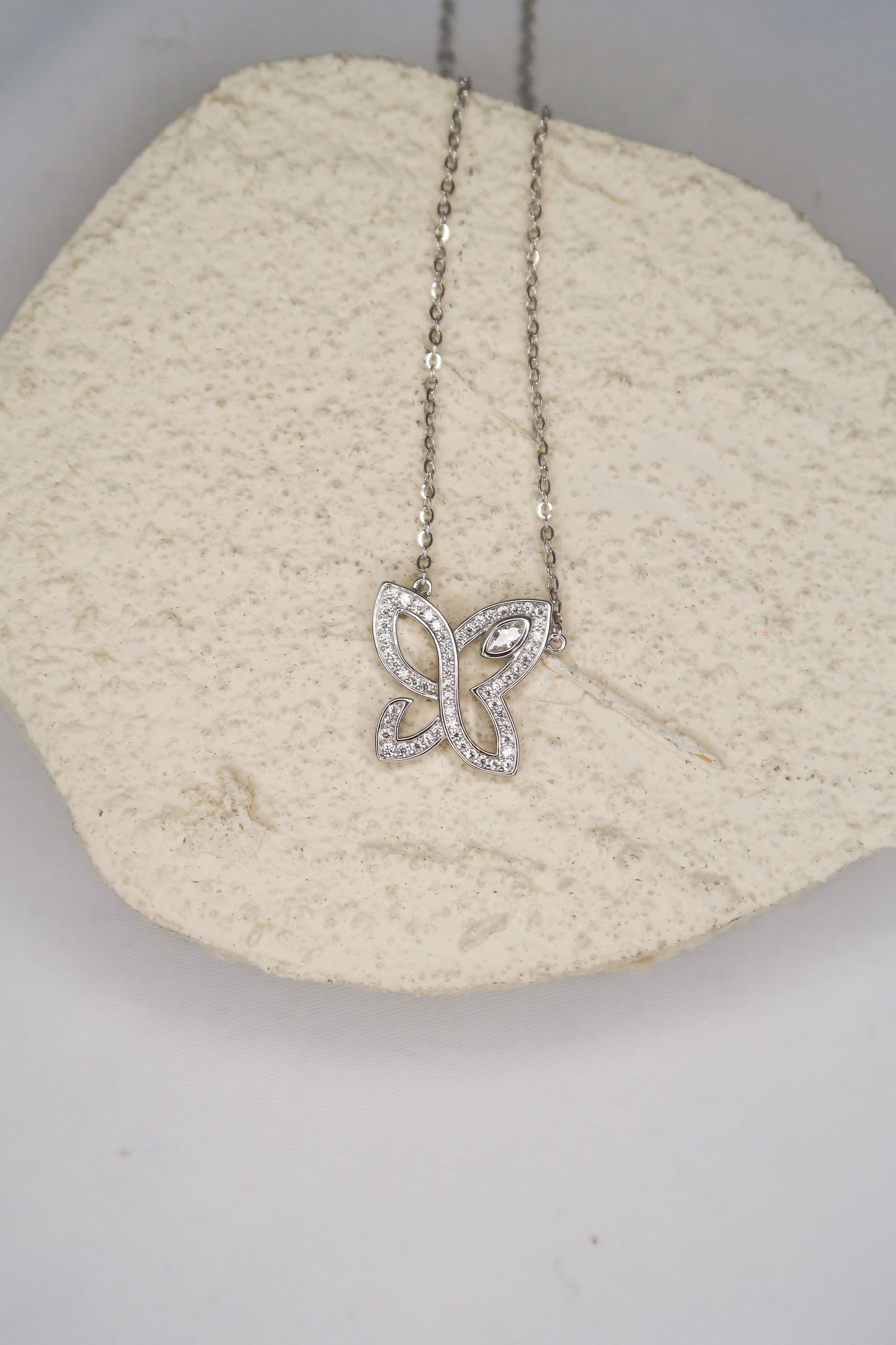 Butterfly .925 Sterling Silver Necklace
