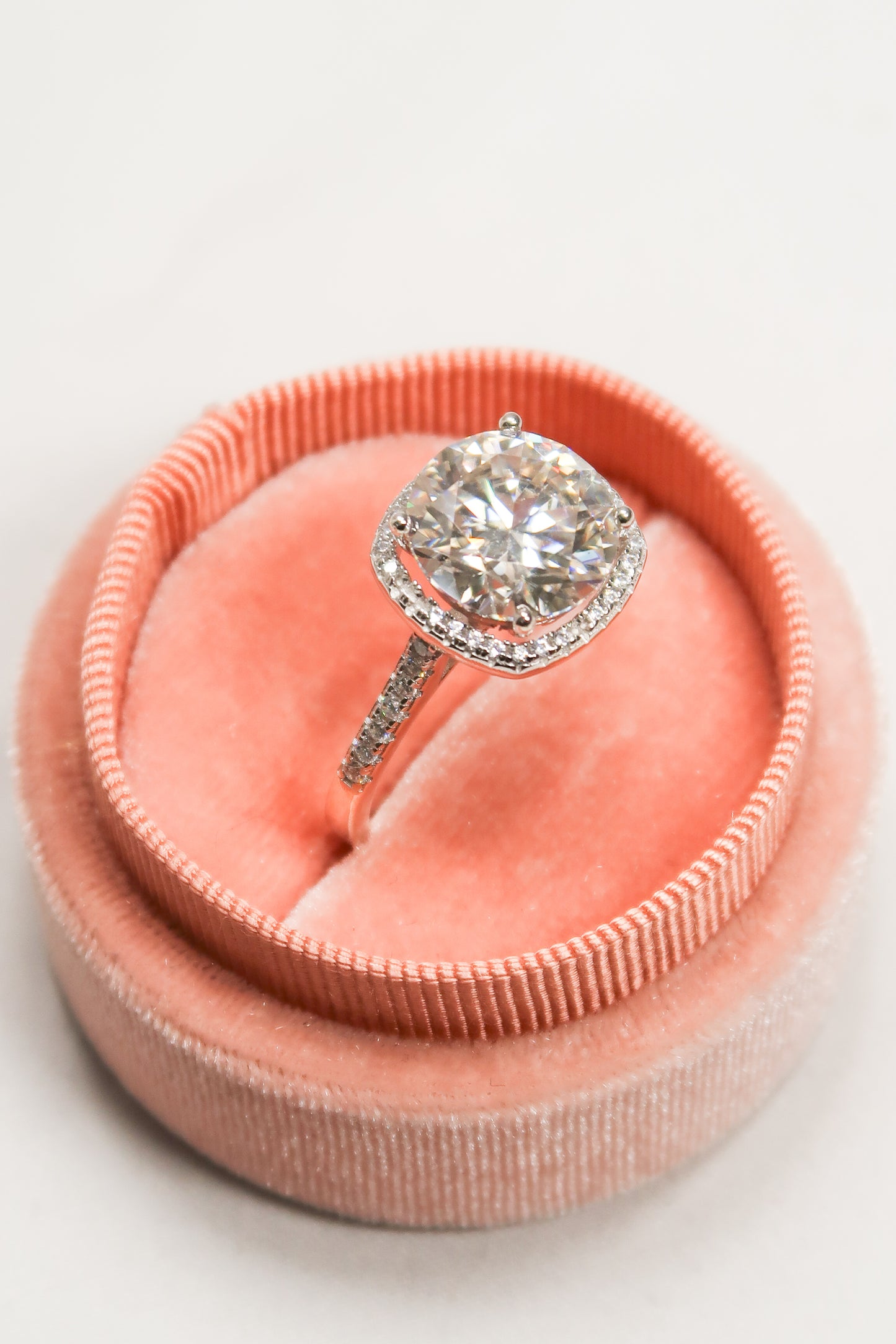 The KC Royale 5 Carat Cushion .925 Sterling Silver Moissanite Ring