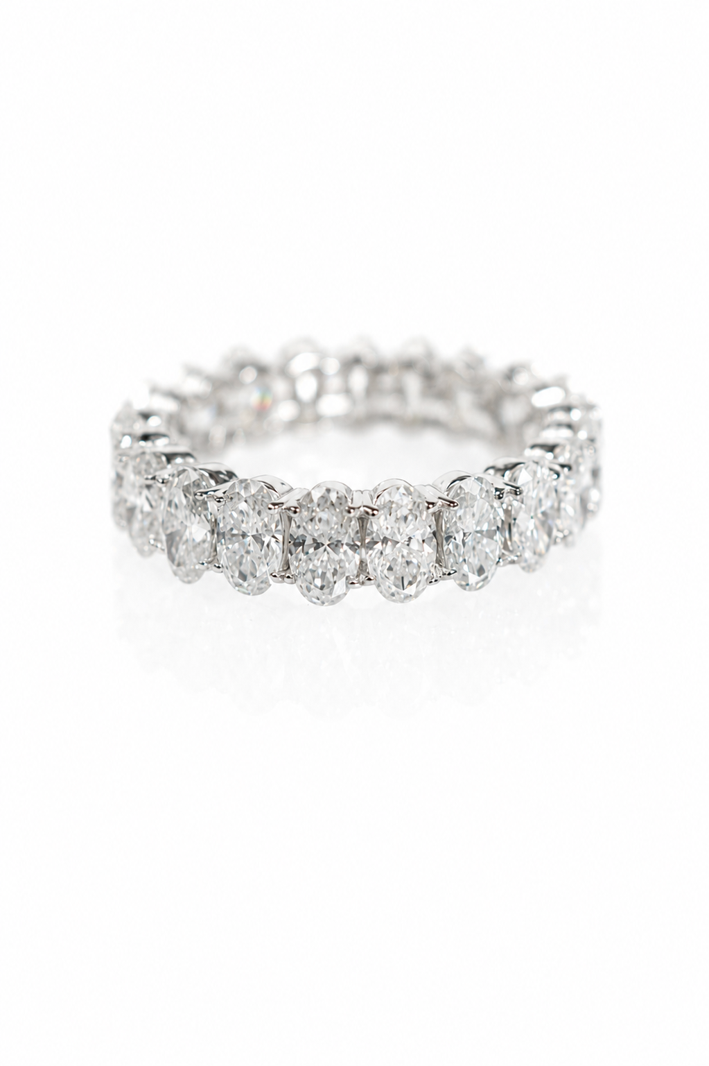 Devotion .925 Sterling Silver Moissanite Infinity Band