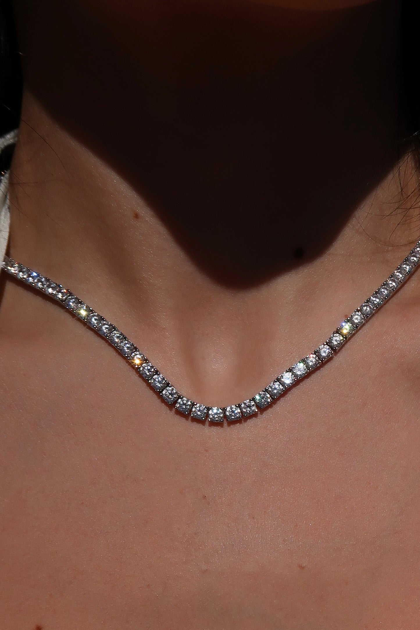 Odette .925 Sterling Silver Tennis Necklace