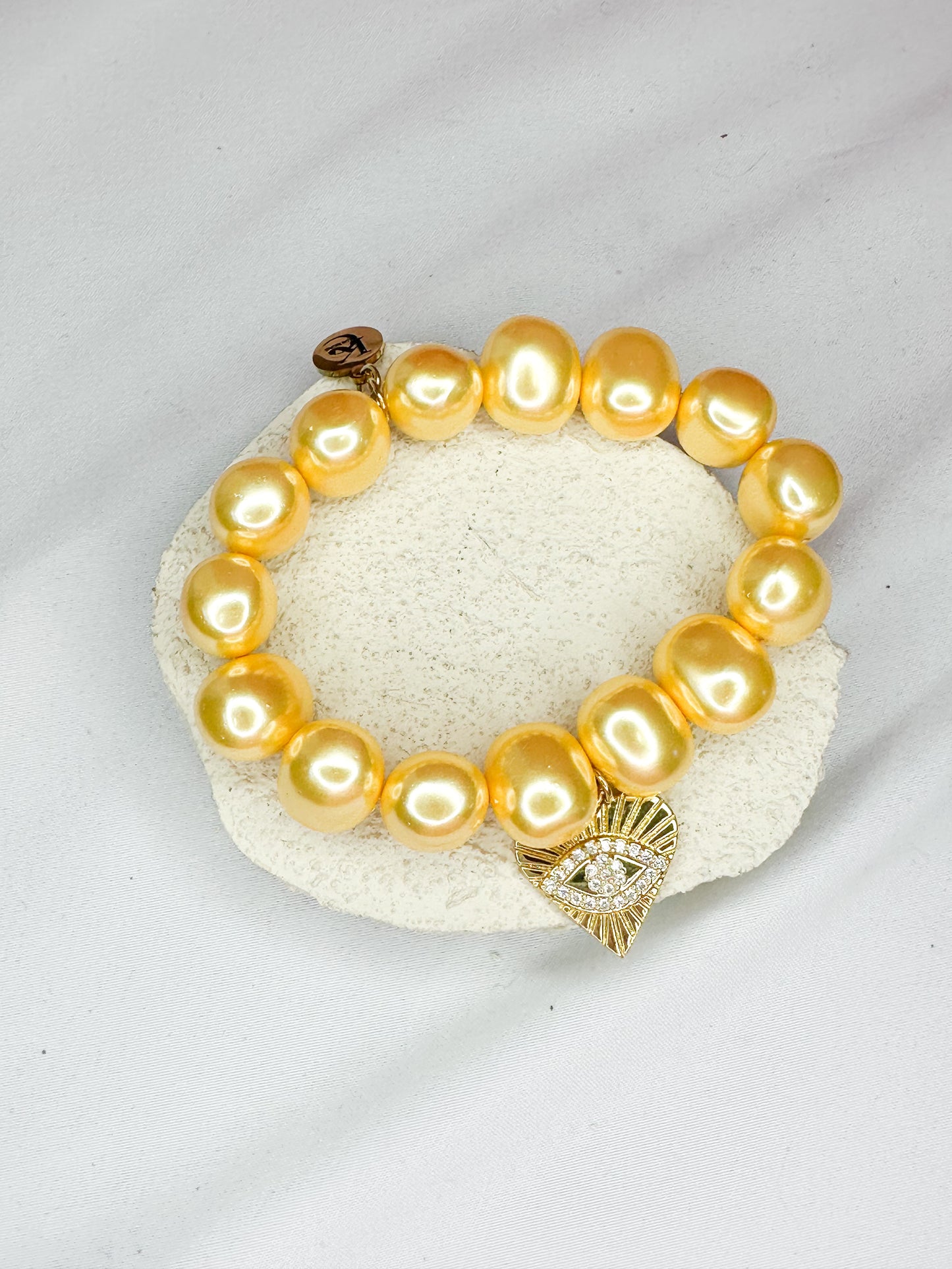 Aura Mother of Pearl Gold Bracelet