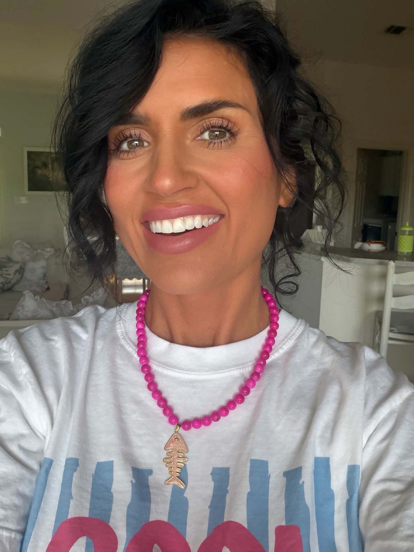 Lucky Catch Natural Stone Necklace