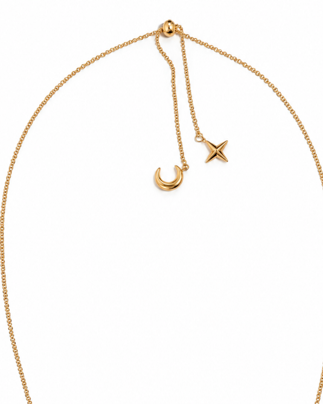 Flirty 316L Stainless Steel Clover Pull Necklace