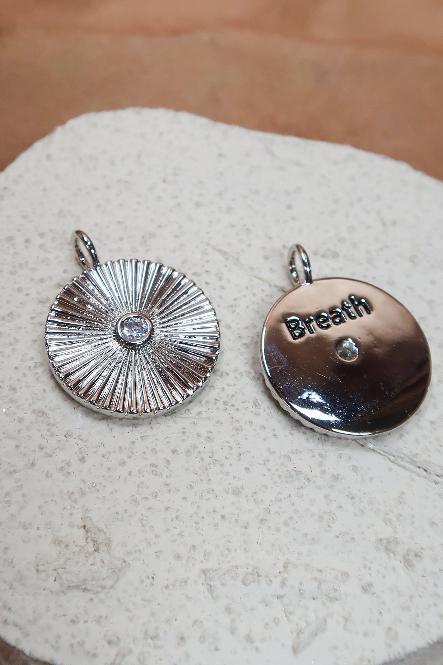 Stay Focused - Breath 316L Stainless Steel Crystal Charm