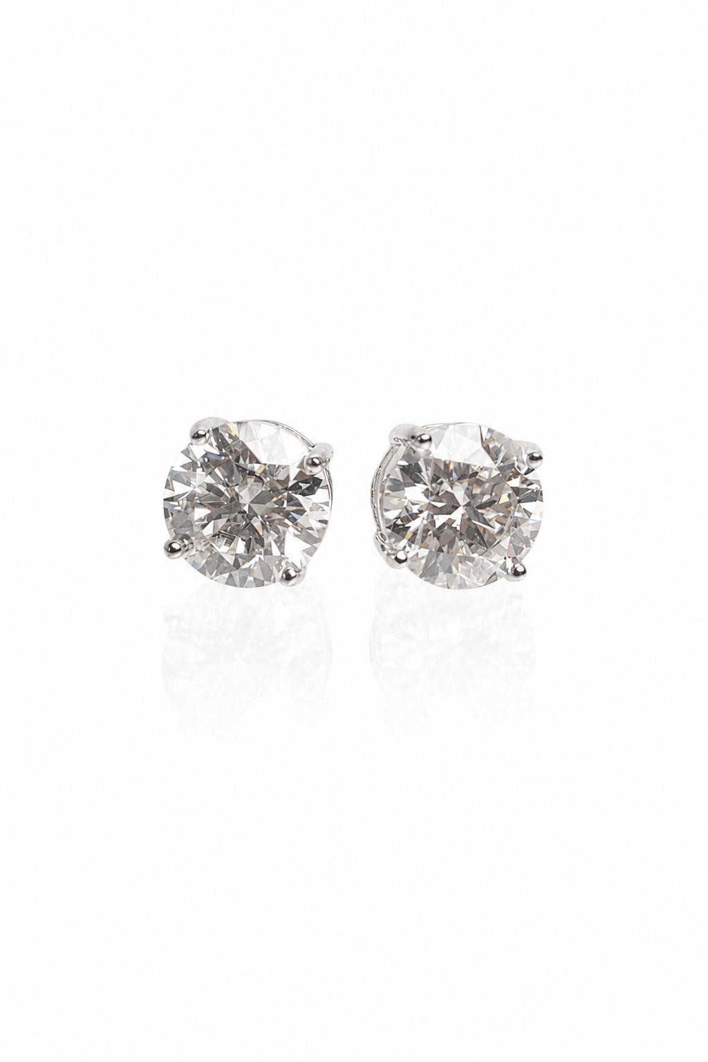 Aria .925 Sterling Silver Moissanite Studs
