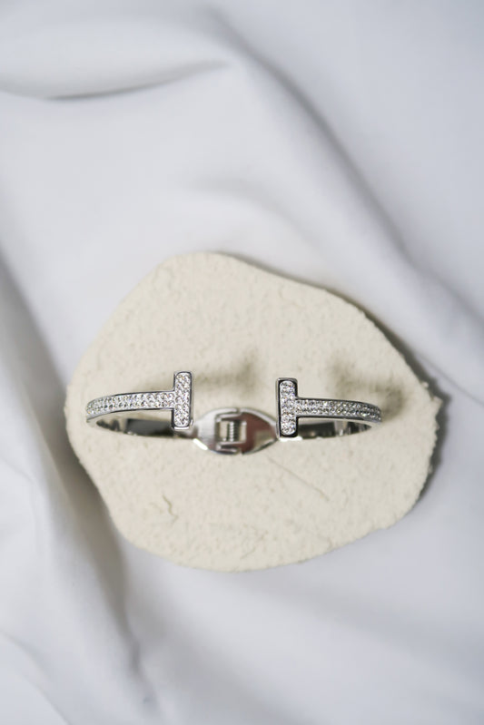 Lover Crystal 316L Stainless Steel Bangle
