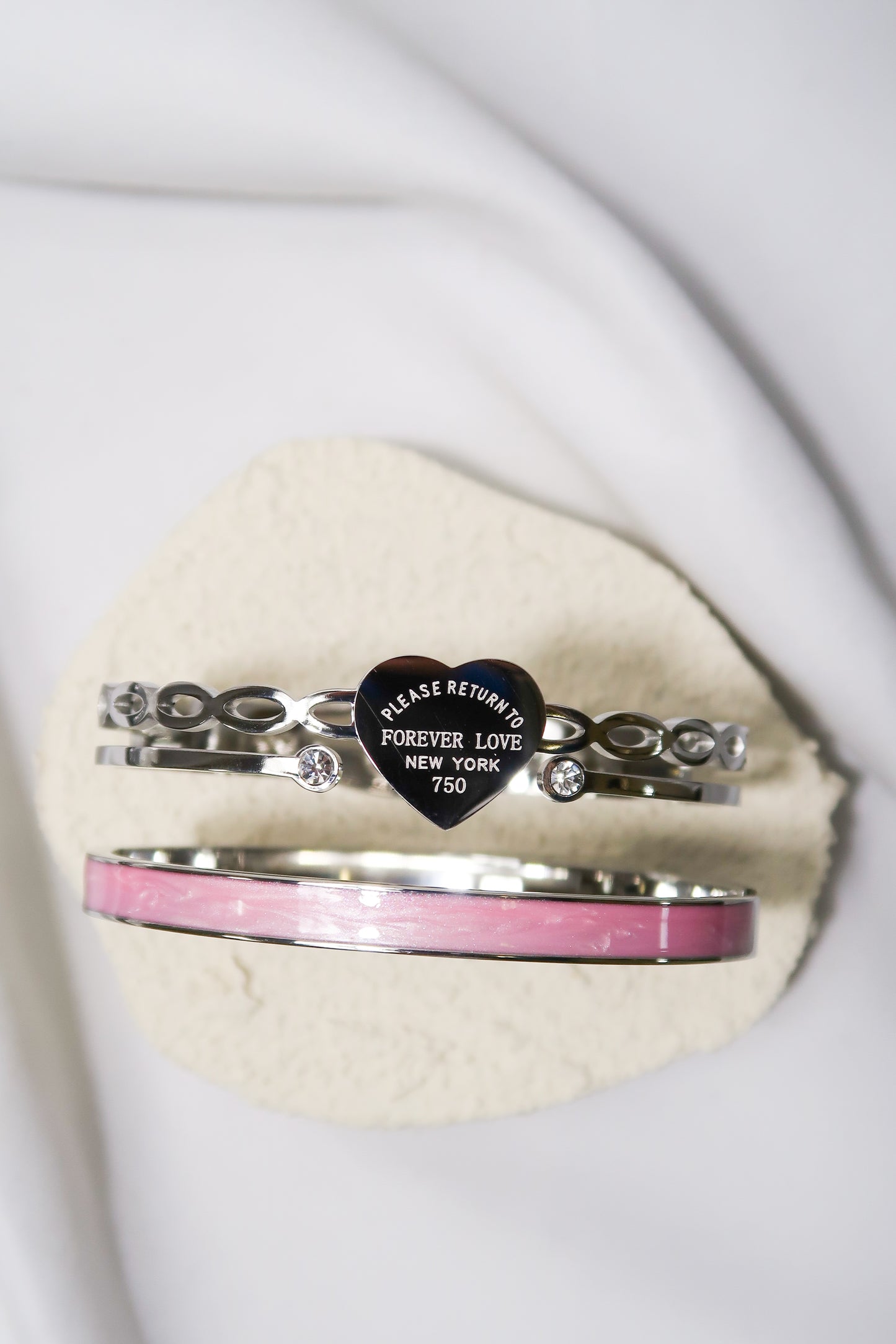 Love Letter 316L Stainless Steel Bangle Duo