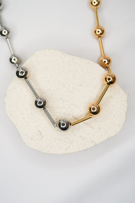 Sphere Two-Toned 316L Stainless Steel Bracelet