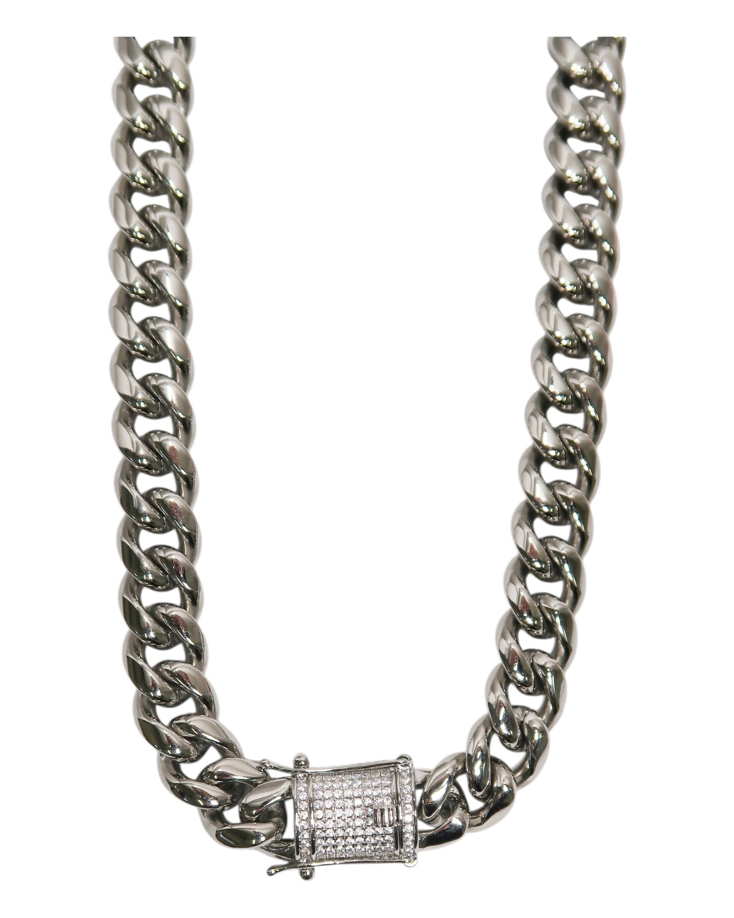 Miss Independent 12mm Stainless Steel Cuban-link Chain
