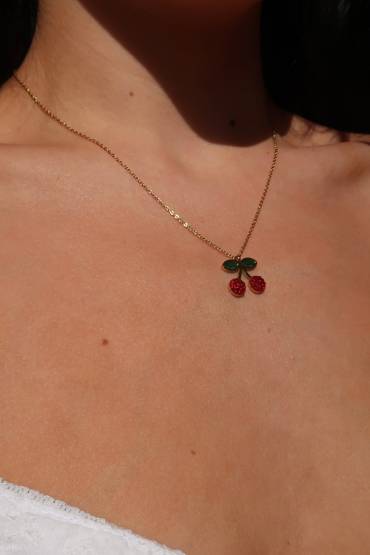 Cherry Blossom 316L Stainless Steel Crystal Necklace