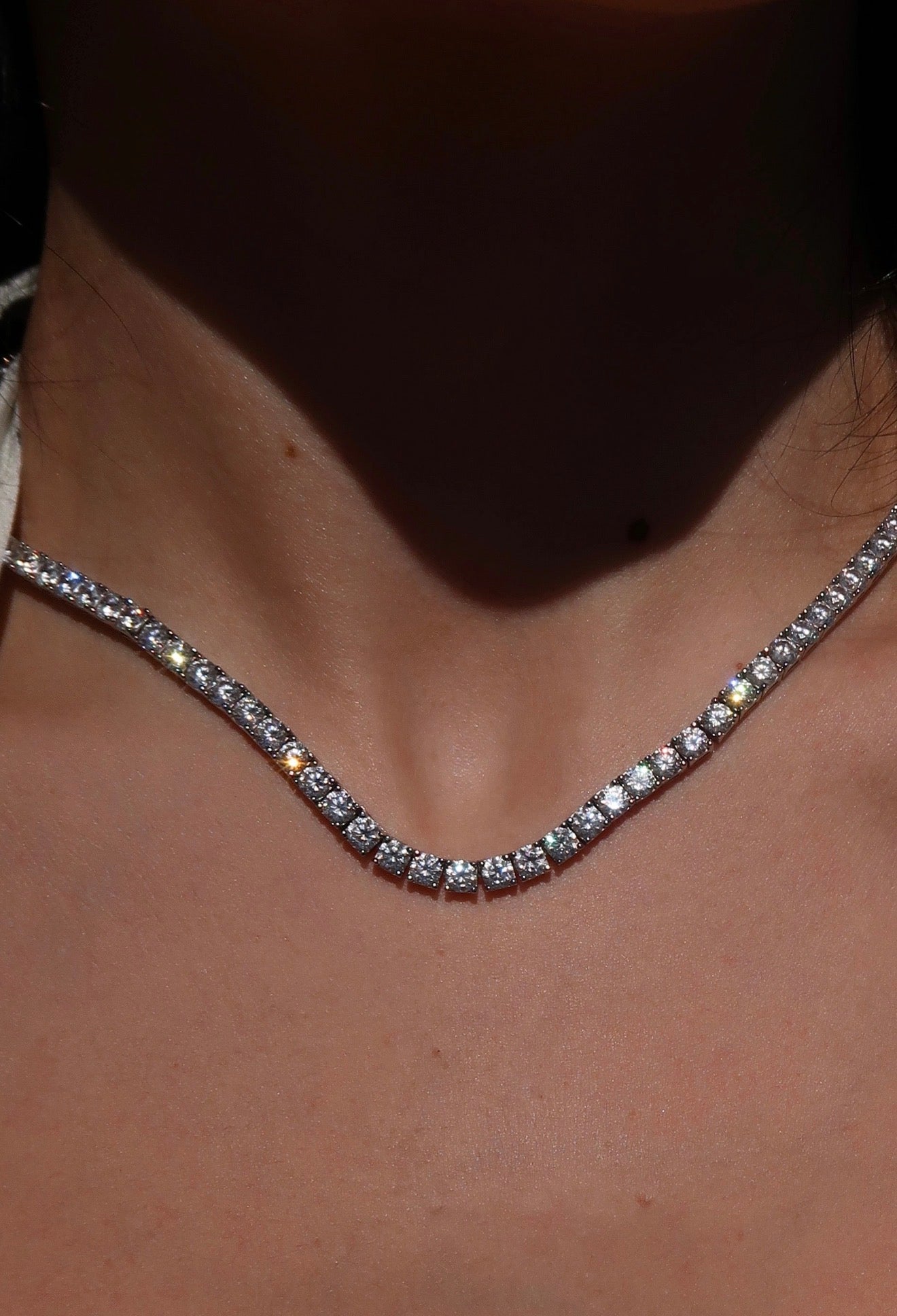 Odette .925 Sterling Silver 3MM Tennis Necklace