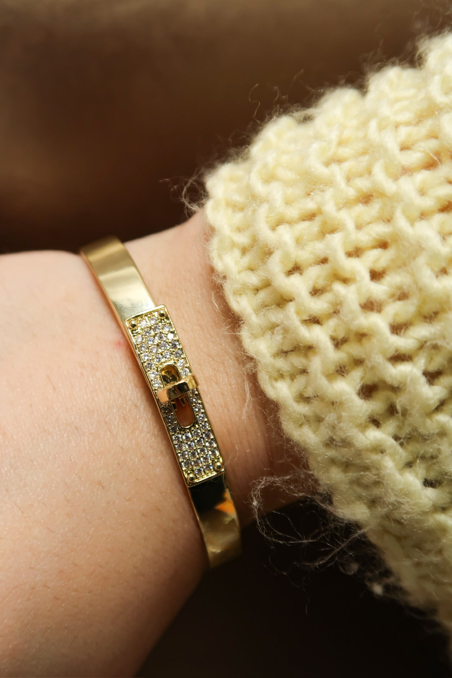 The Signature 316L Stainless Steel Crystal Bangle