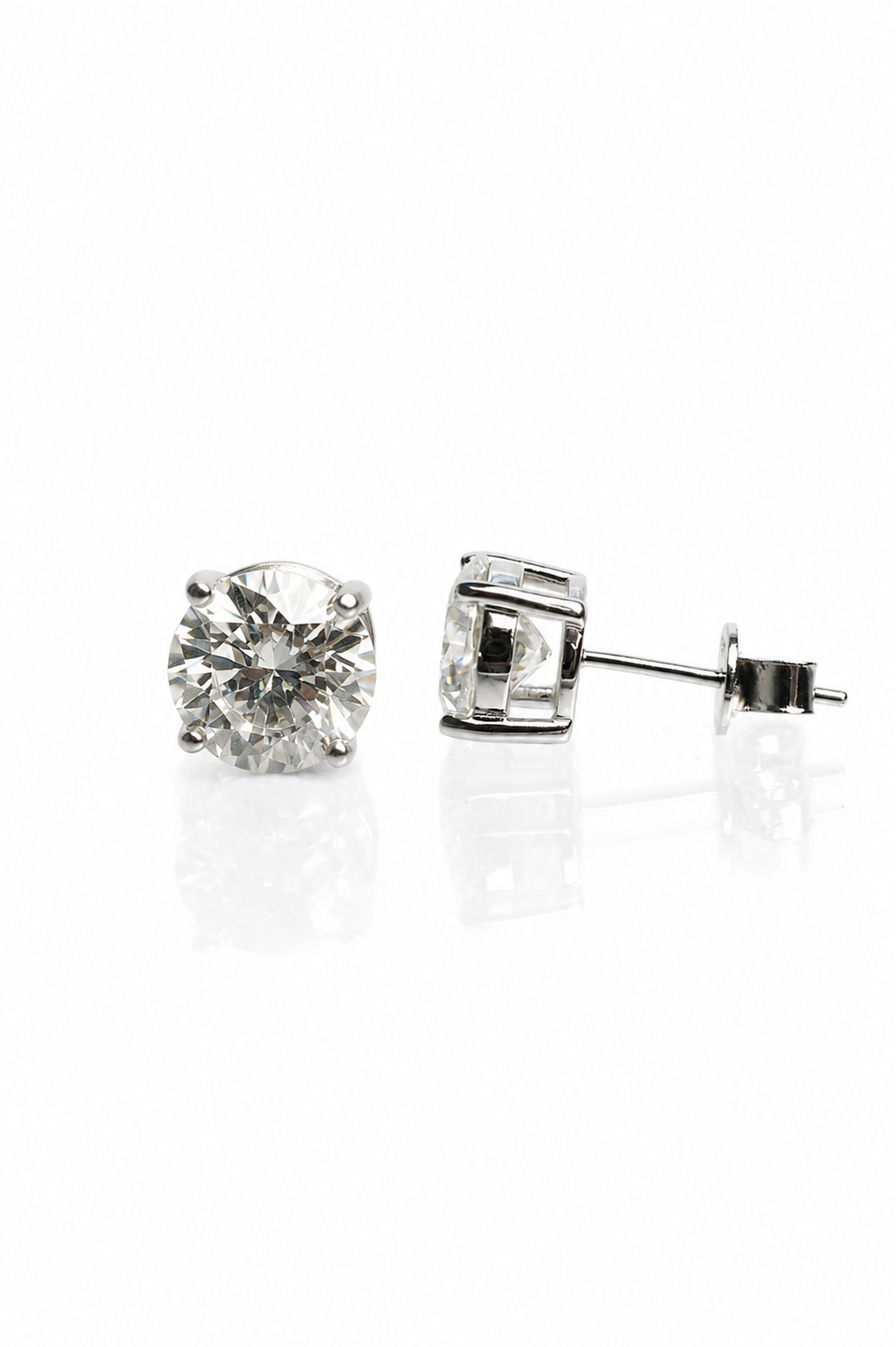 Aria .925 Sterling Silver Moissanite Studs