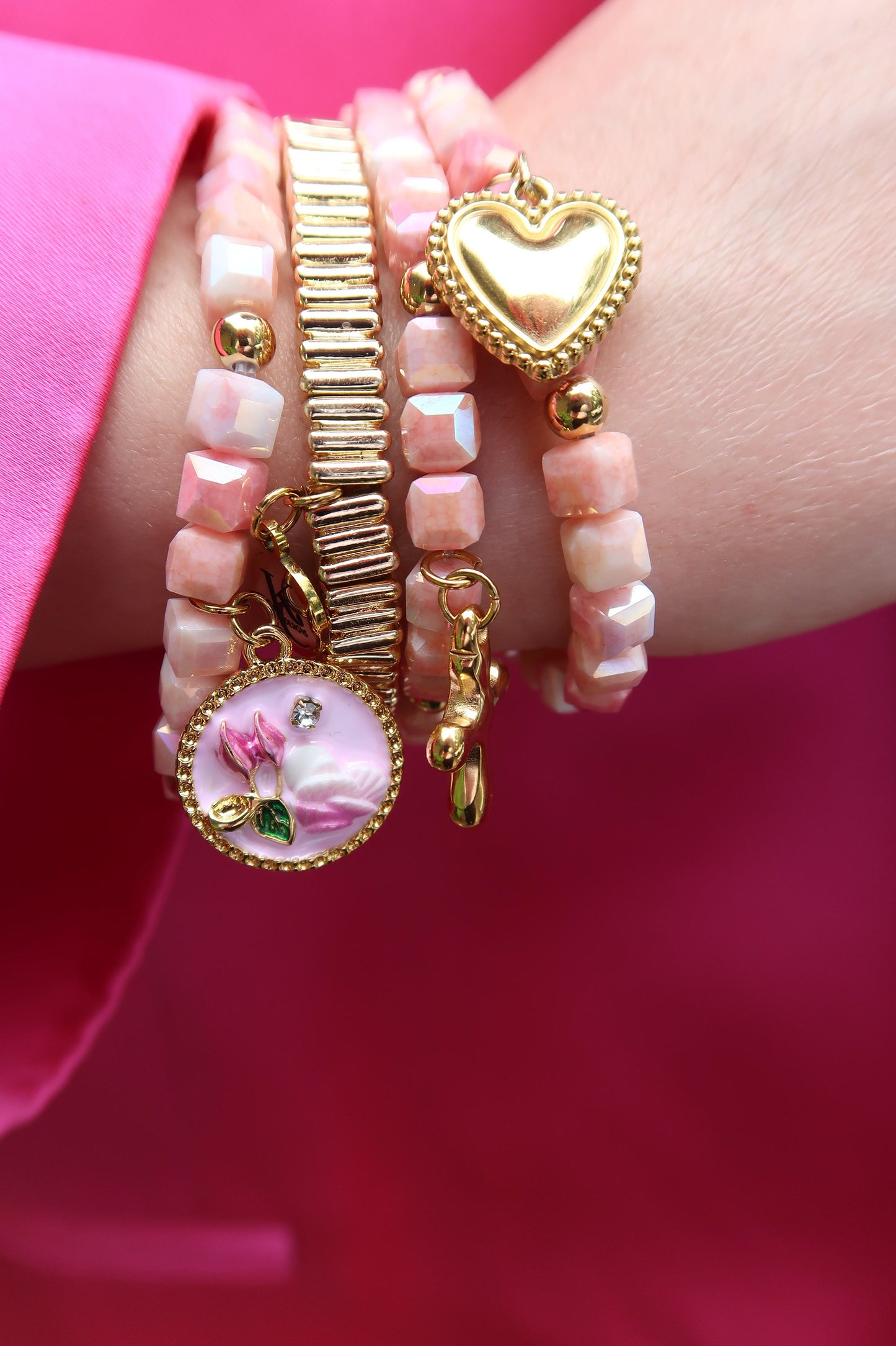 Brandi's Spring Bloom Natural Stone Bracelet Stack