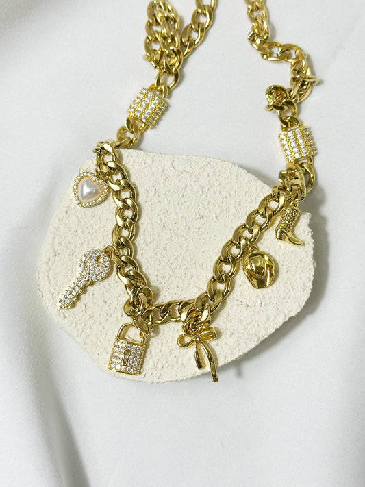Sugar Sugar Stainless Charm Necklace