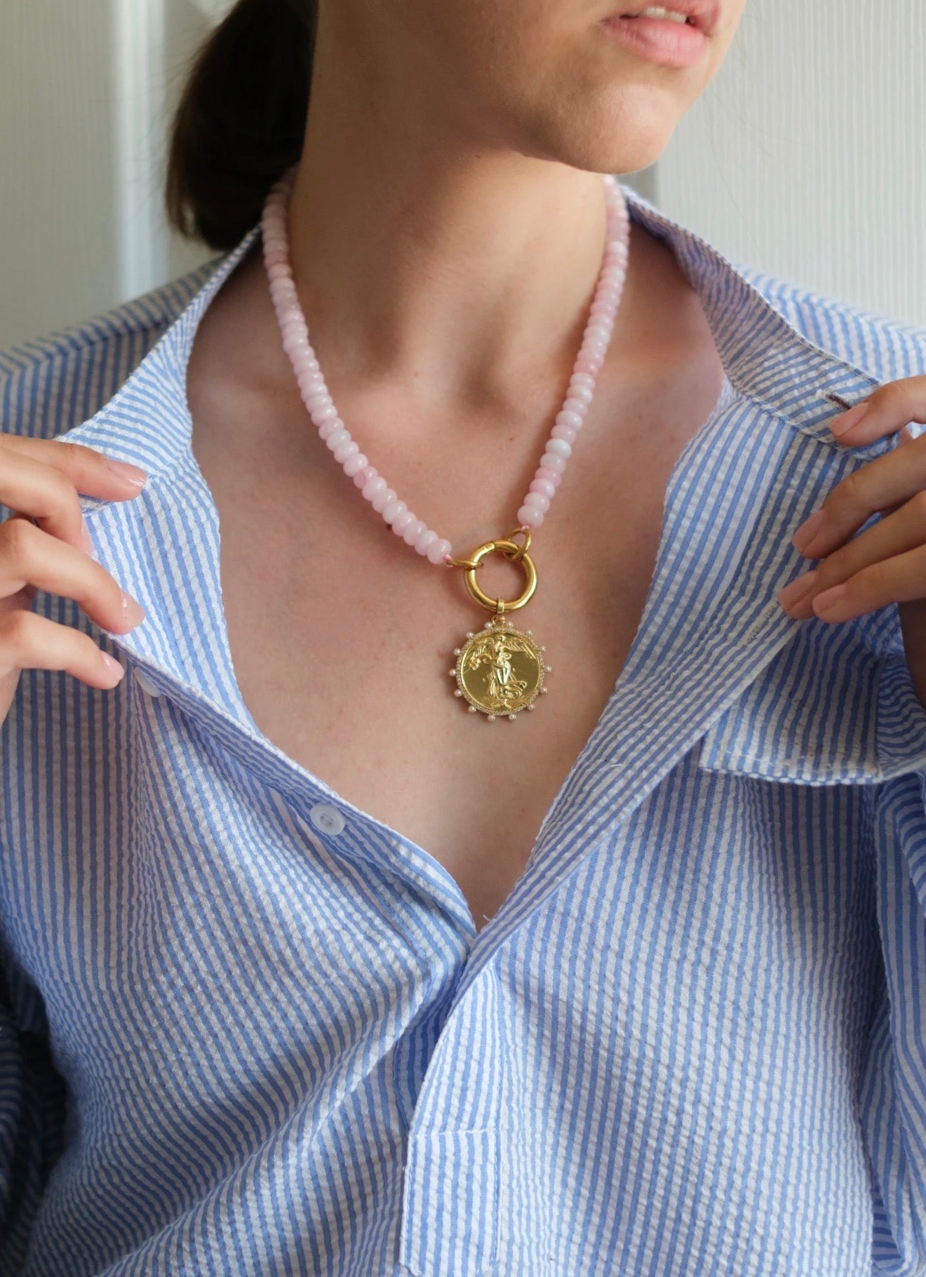 She Blooms Natural Stone Necklace