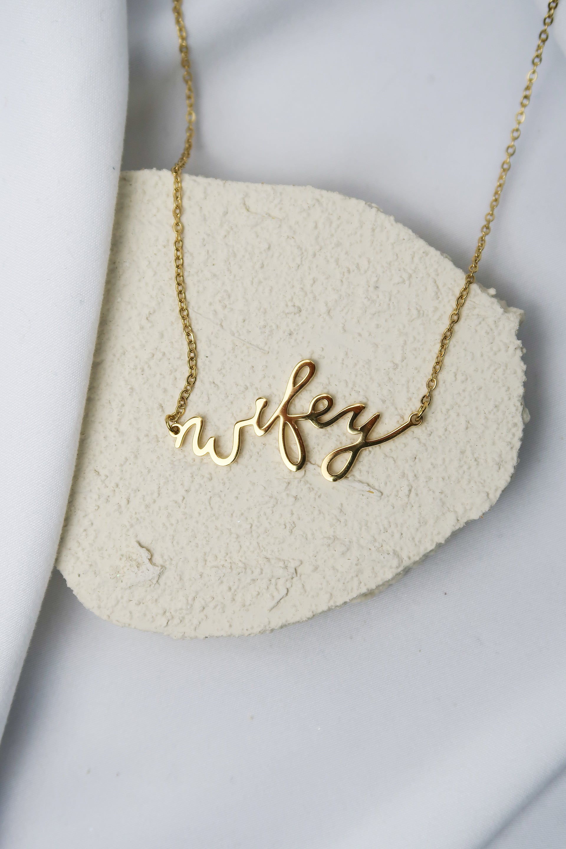 Flame Fatale Wifey Stainless Steel Necklace