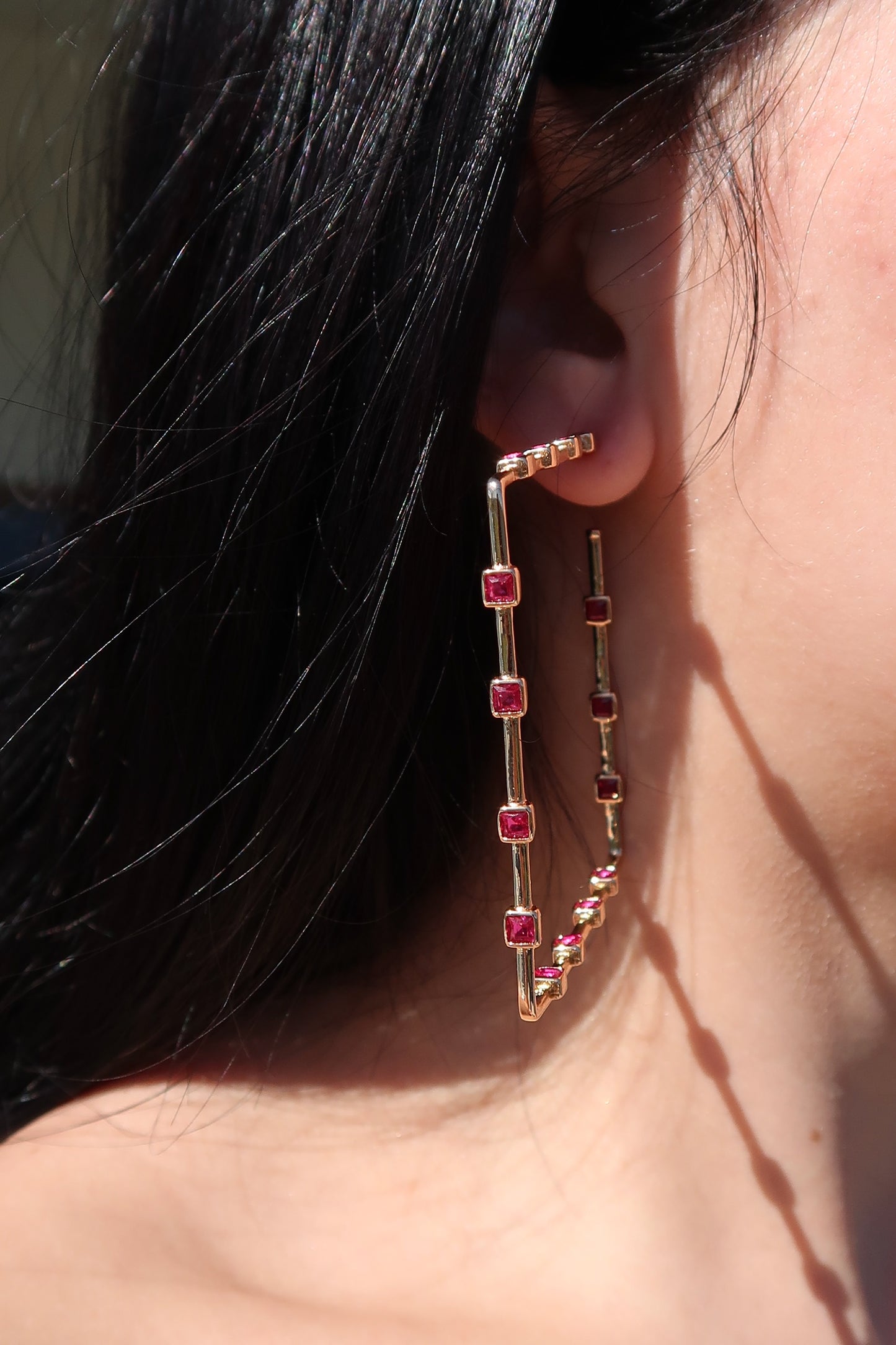 Nolita 316L Stainless Steel Crystal Hoop Earrings