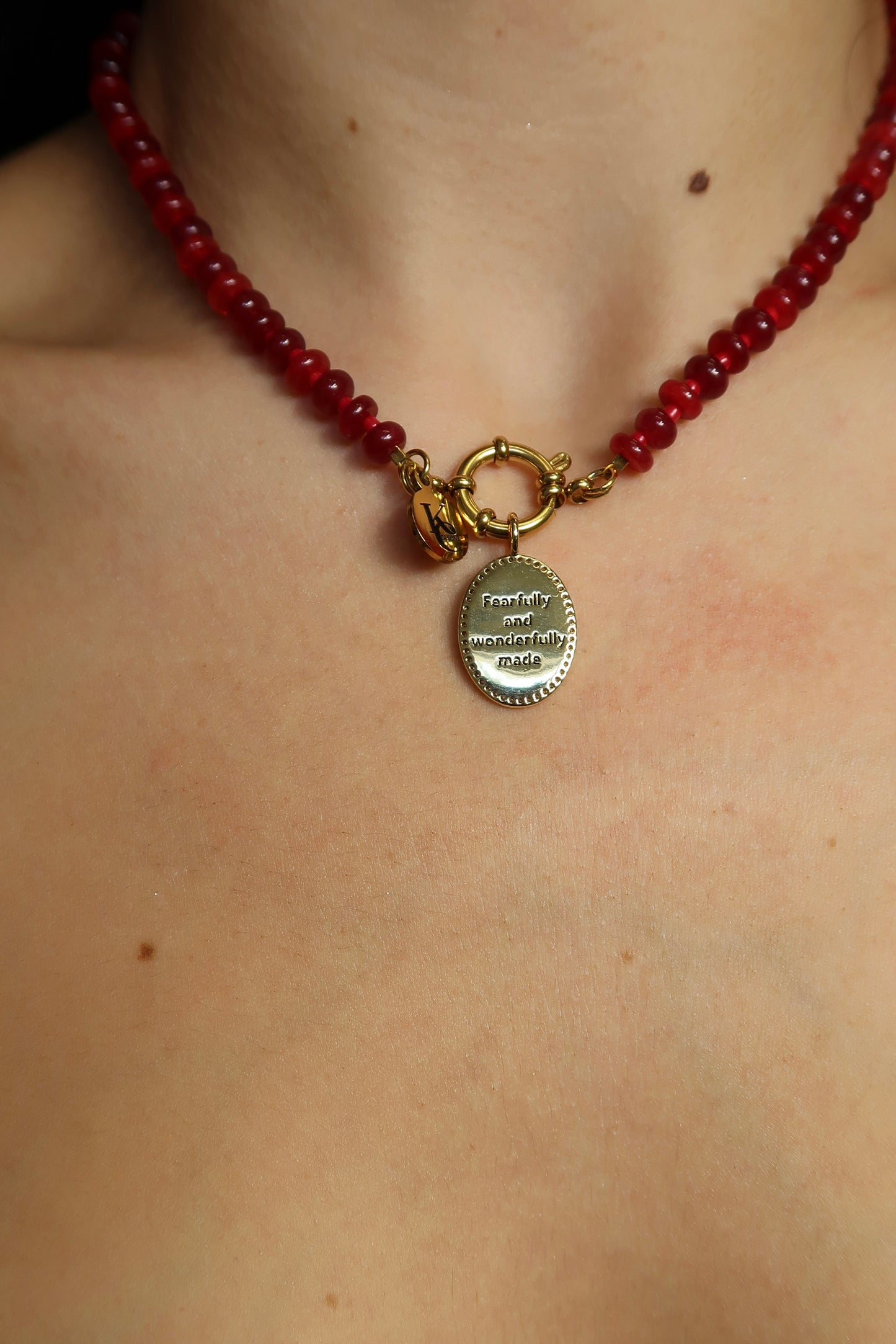 Fearfully & Wonderfully Made Onyx Enamel Charm - 316L Stainless Steel