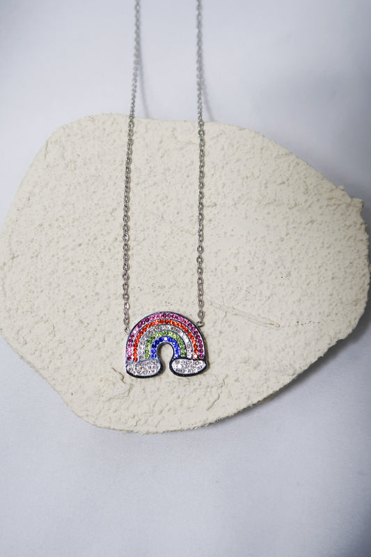 Dorothy Crystal Rainbow 316L Stainless Steel Necklace
