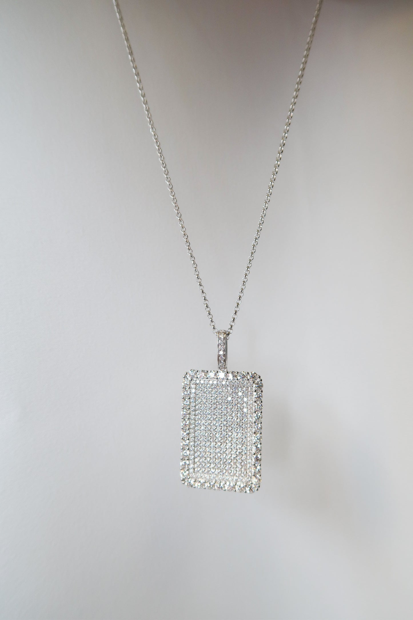 World Wonder Dog Tag .925 Sterling Silver 5 Carat Moissanite Ring