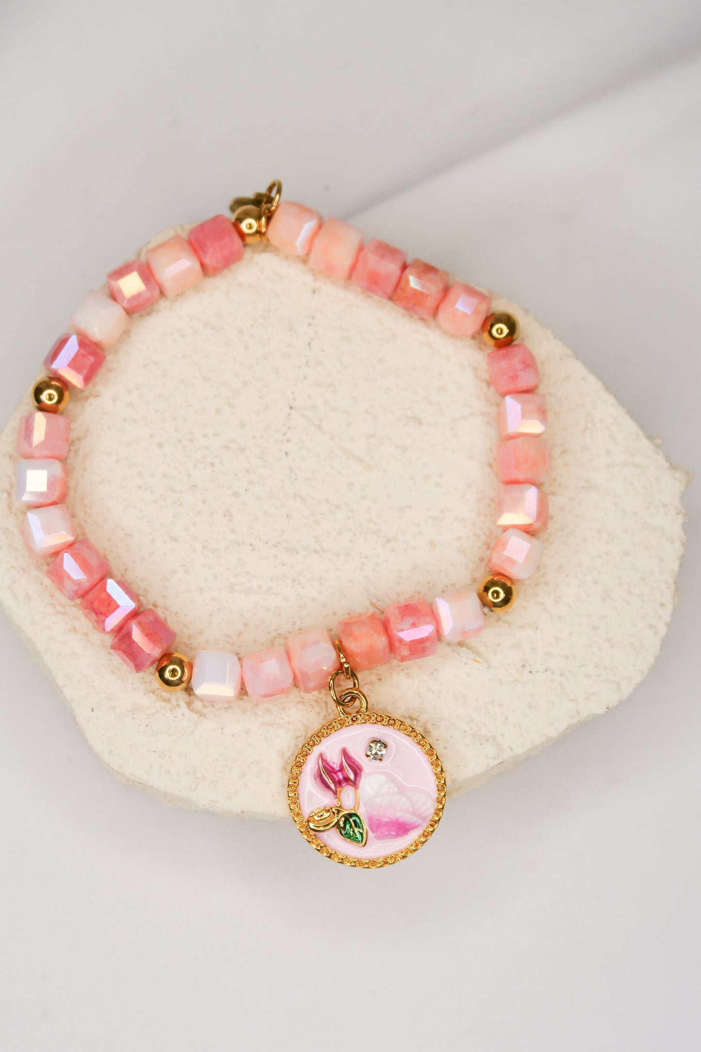 Brandi's Spring Bloom Natural Stone Bracelet Stack