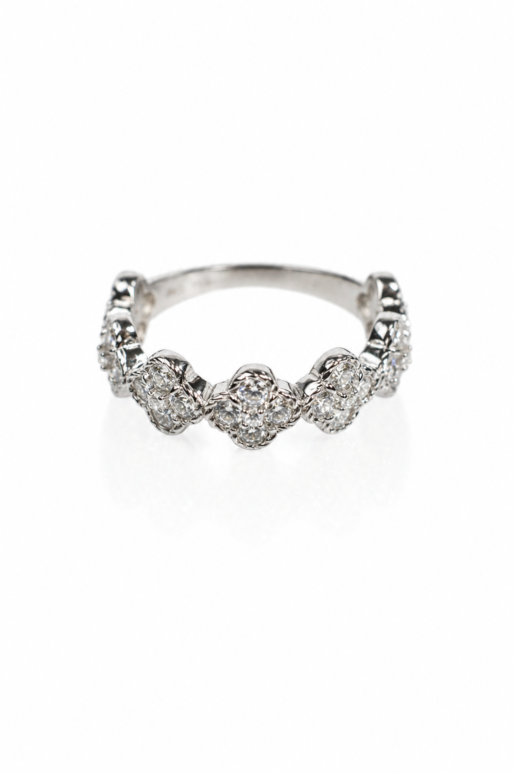 Clover Society .925 Sterling Moissanite Band