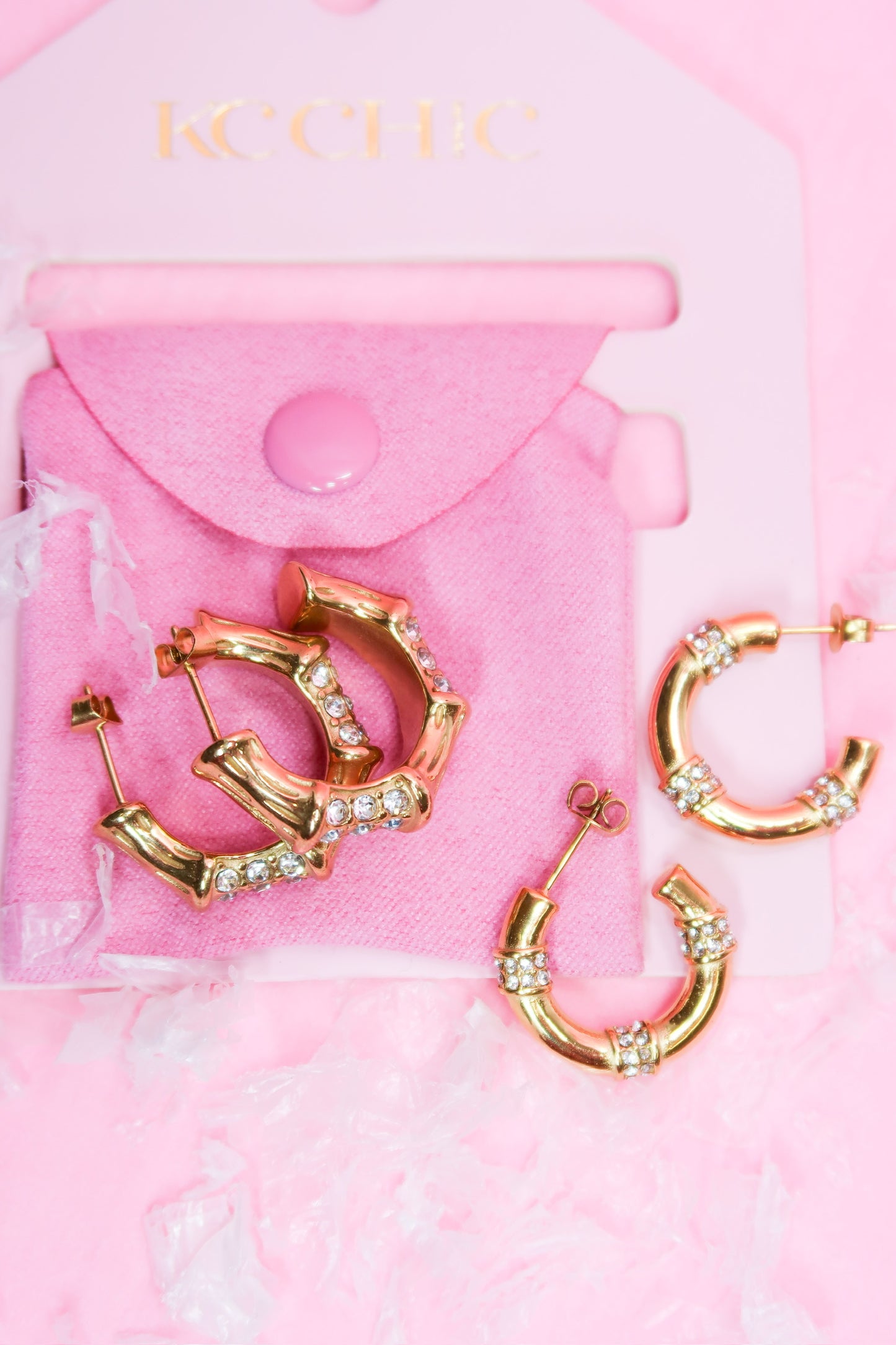 Bamboo 316L Stainless Steel Earrings Duo