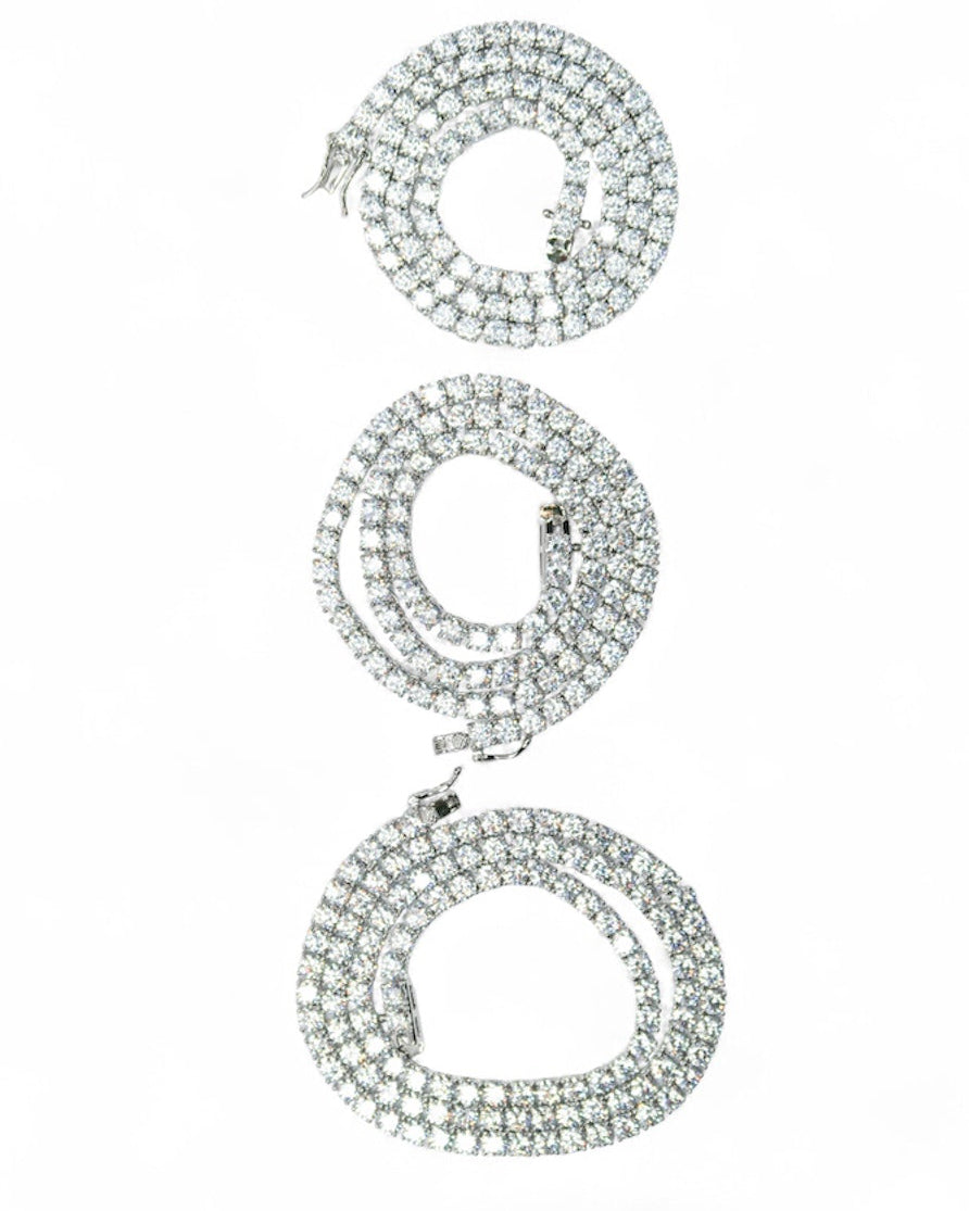 Odette .925 Sterling Silver Tennis Necklace