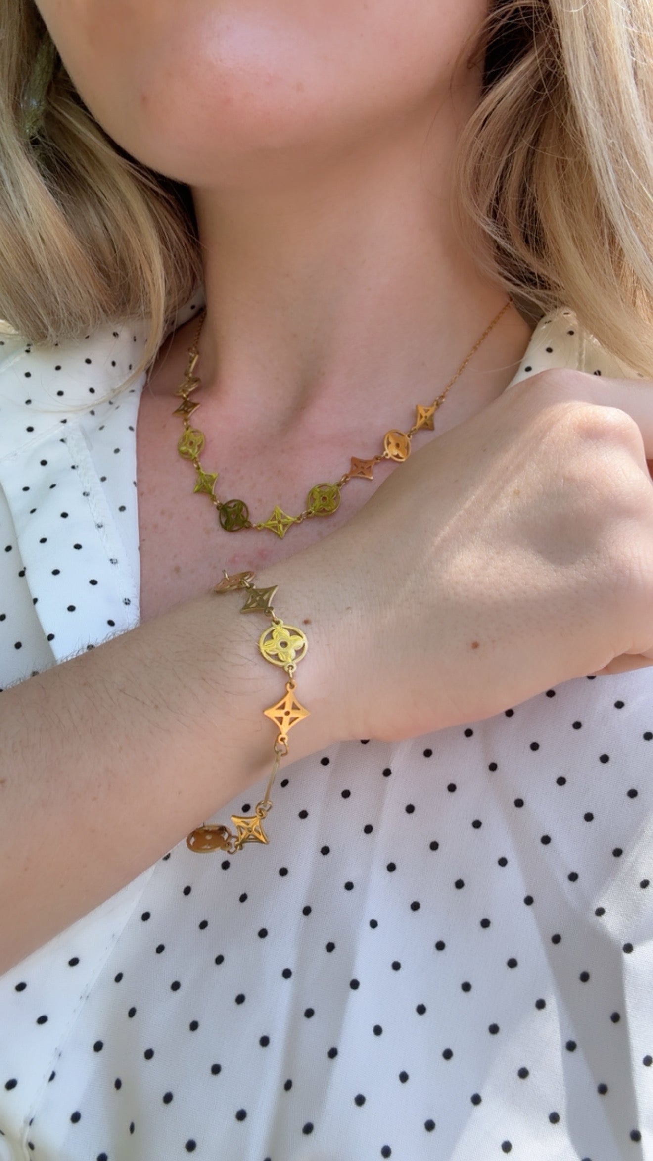 The Euro Summer 316L Stainless Steel Necklace + Bracelet Duo
