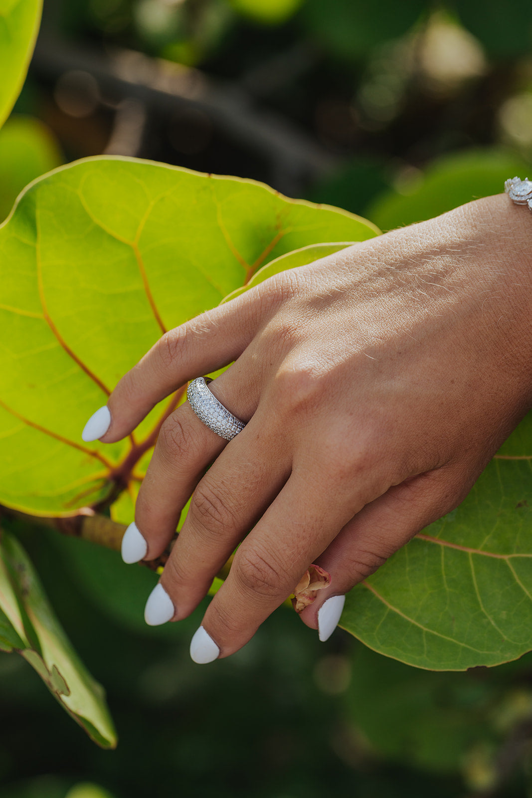 Waterfalls .925 Sterling Silver Crystal Ring