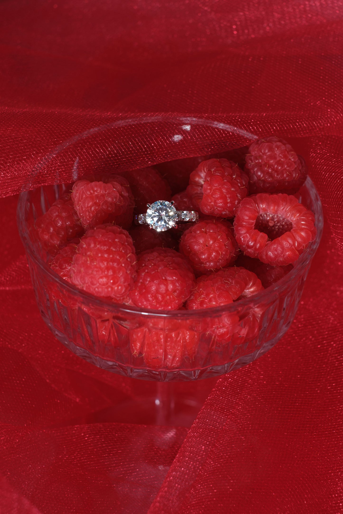 Tiara .925 Sterling Silver 3 Carat Moissanite Ring