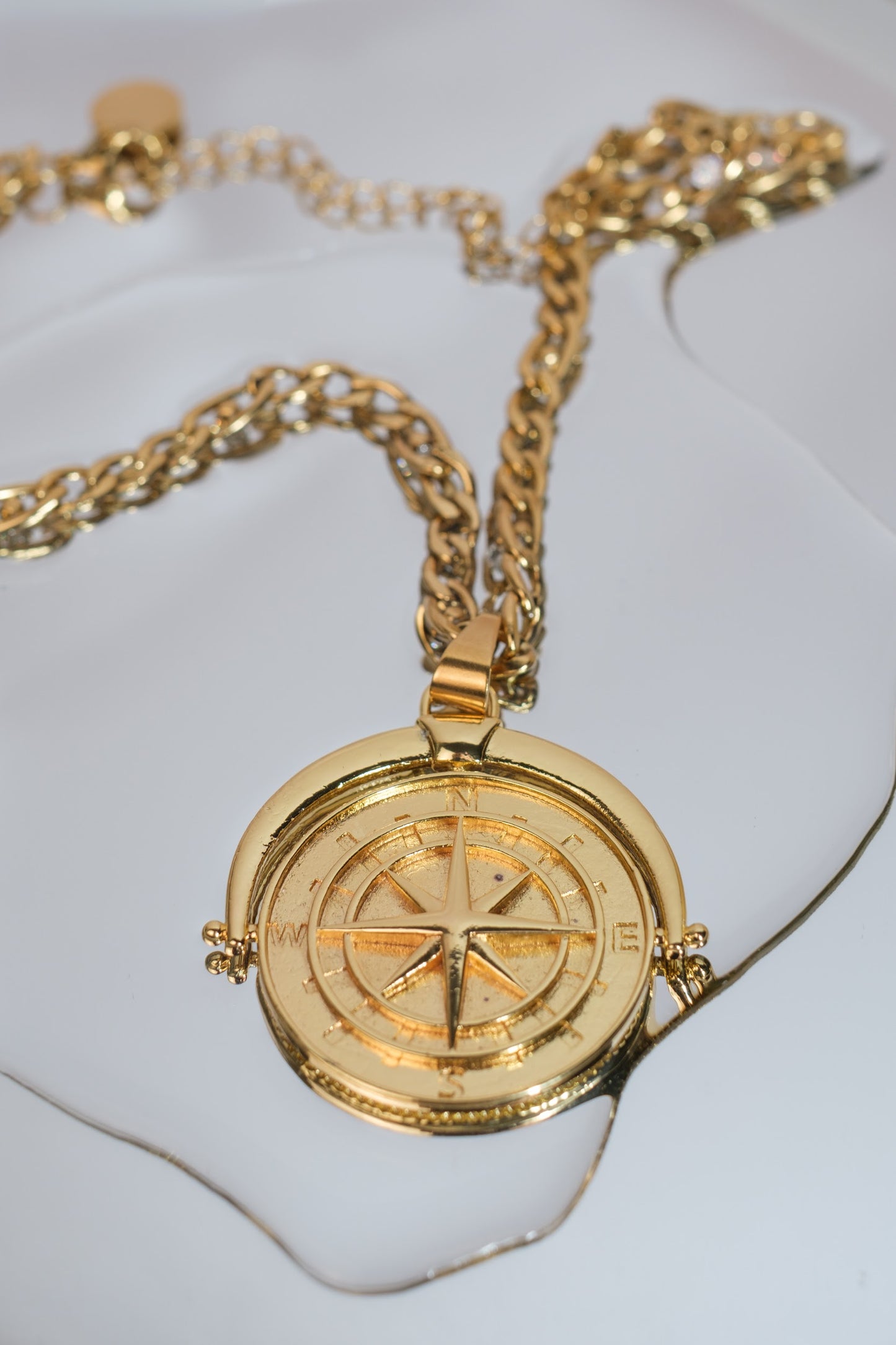 Legendary 316L Stainless Steel Compass Necklace