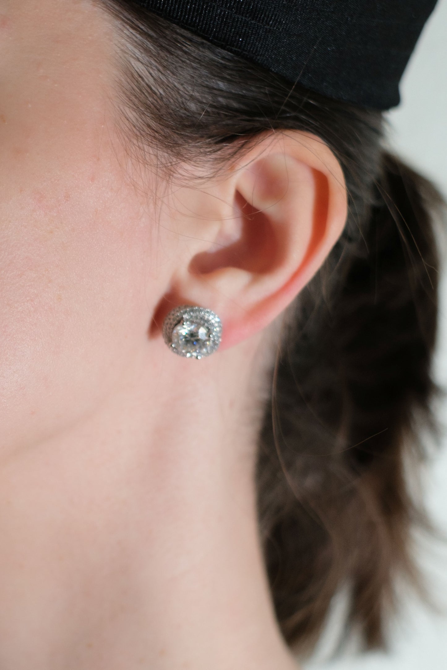 Dynasty .925 Sterling Silver 6 Carat Moissanite Studs