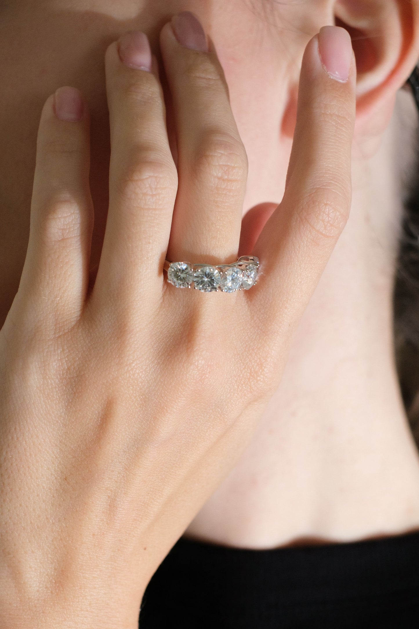 HBIC In Training .925 Sterling Silver 5 Carat Moissanite Ring