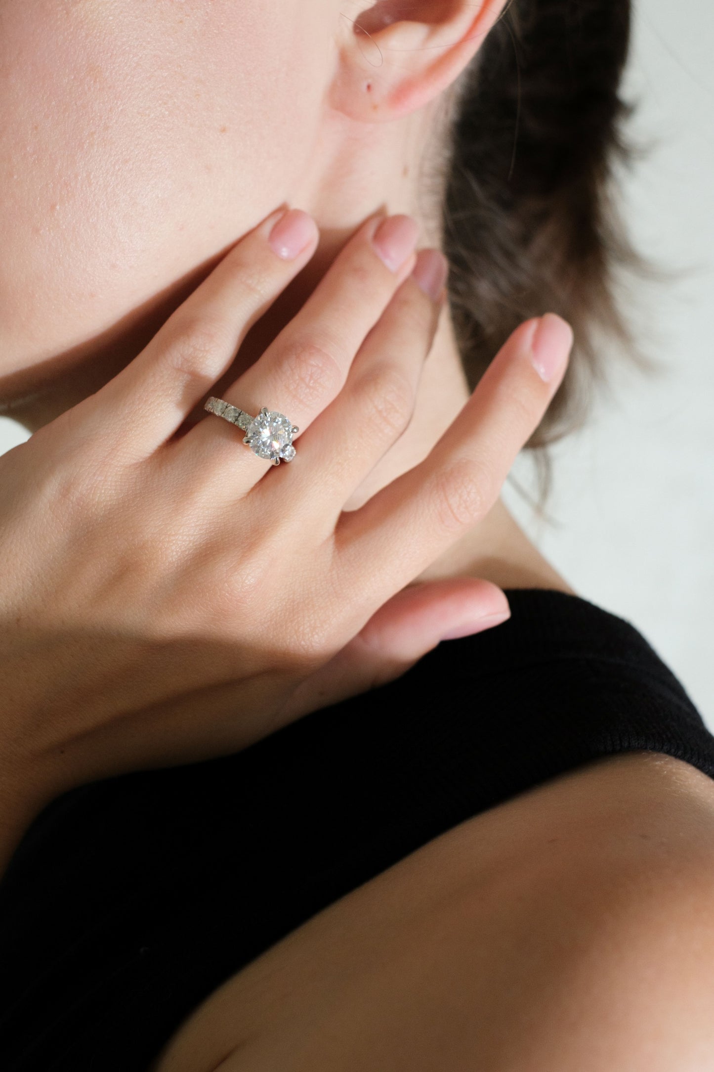 Tiara .925 Sterling Silver 3 Carat Moissanite Ring