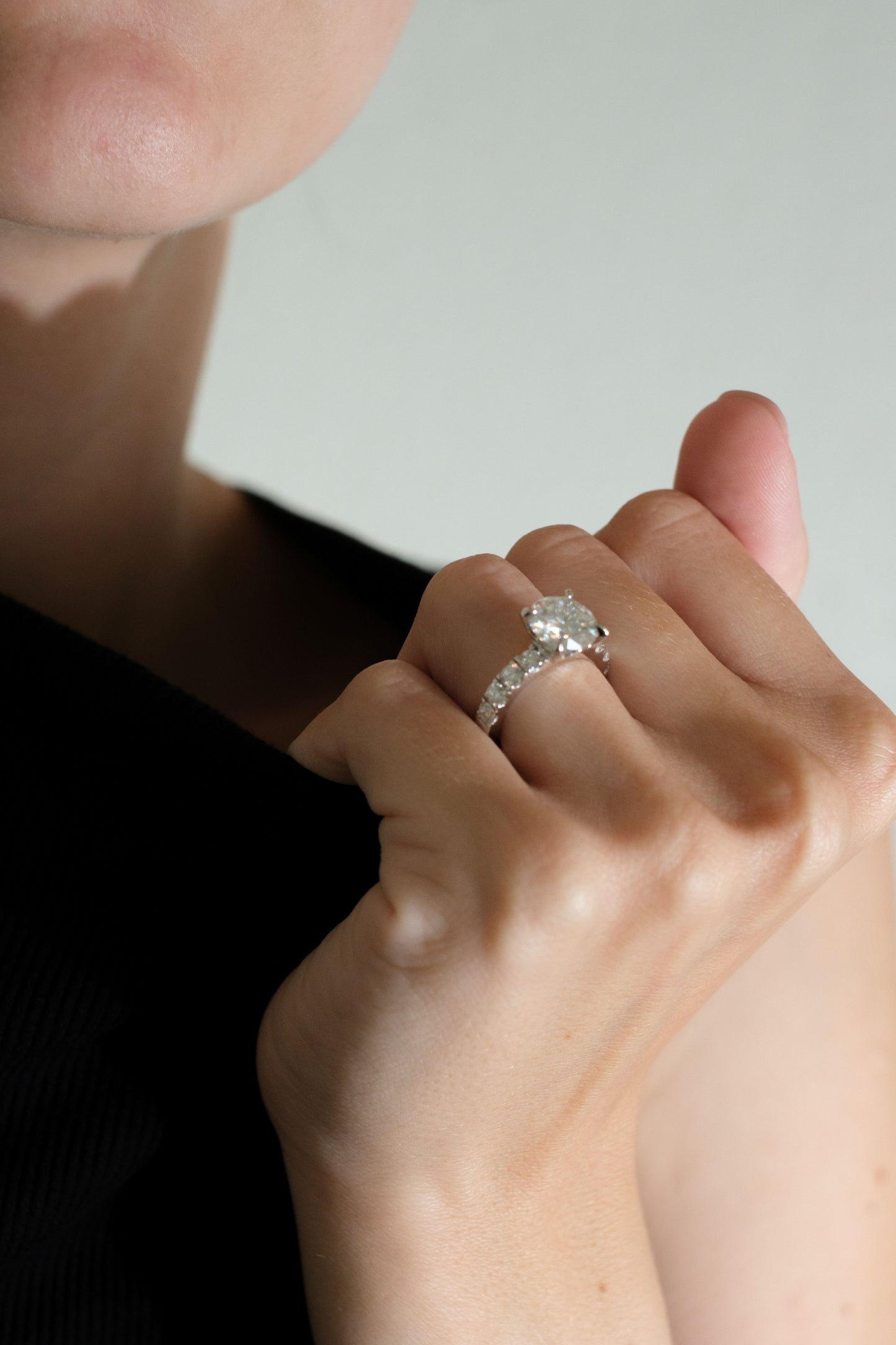 Tiara .925 Sterling Silver 3 Carat Moissanite Ring