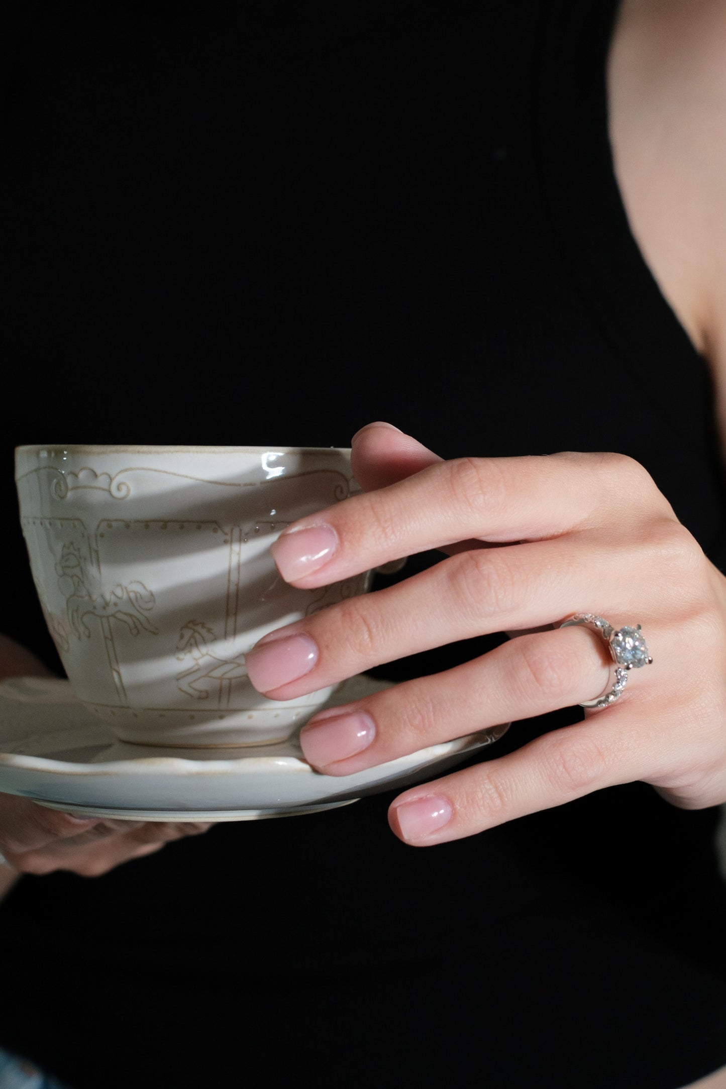 Tiara .925 Sterling Silver 3 Carat Moissanite Ring