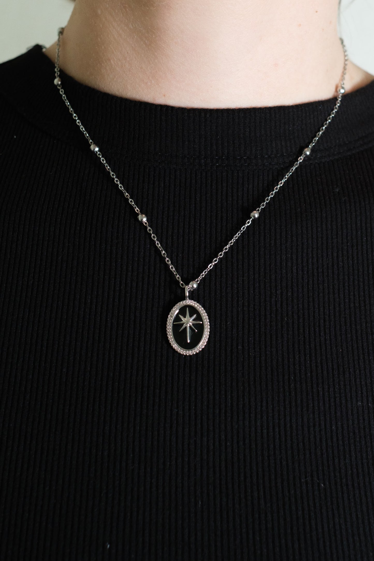 Fearfully & Wonderfully Made Onyx Enamel Charm - 316L Stainless Steel