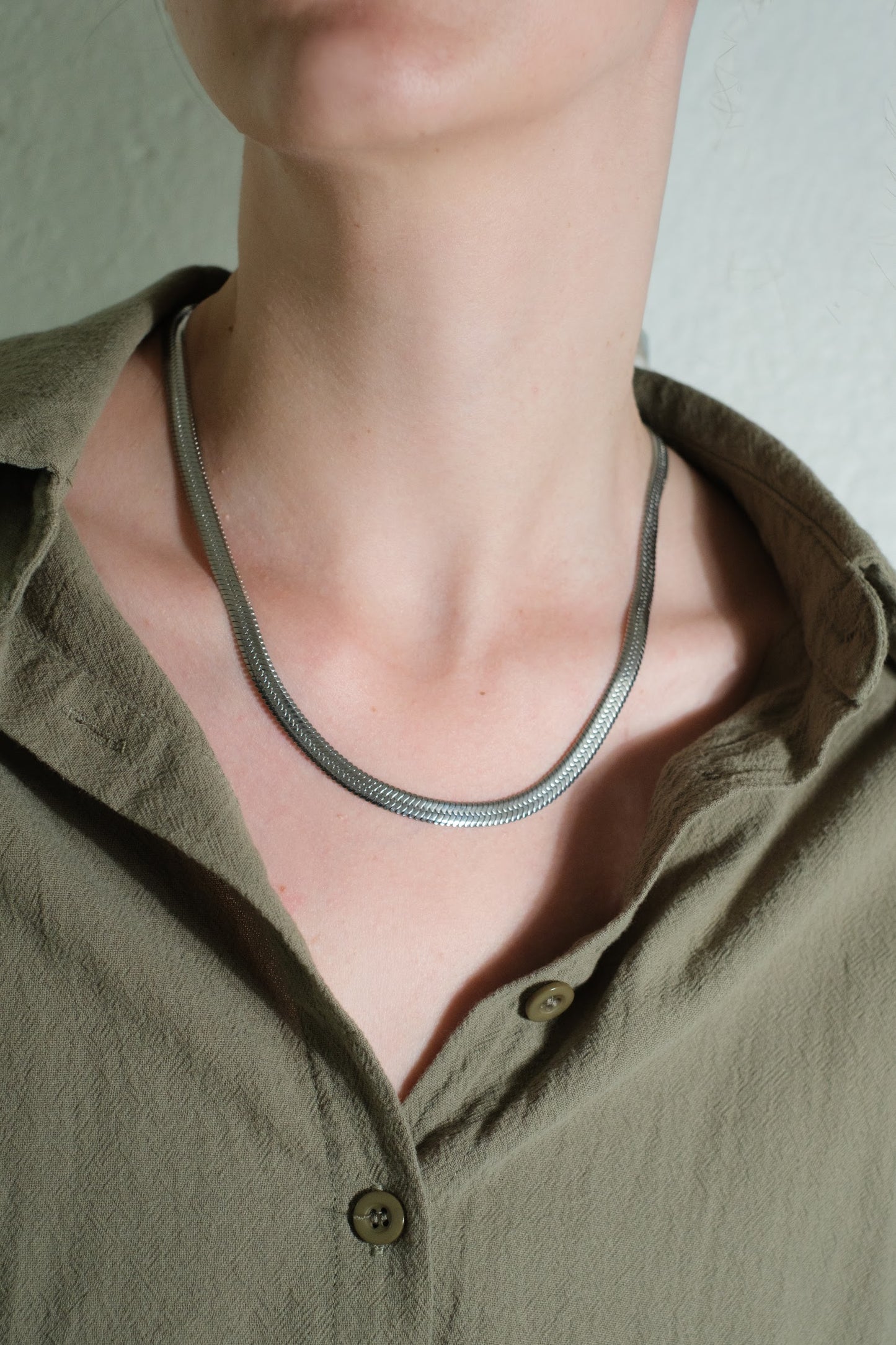 The Luxe Layer Herringbone 316L Stainless Steel Necklace